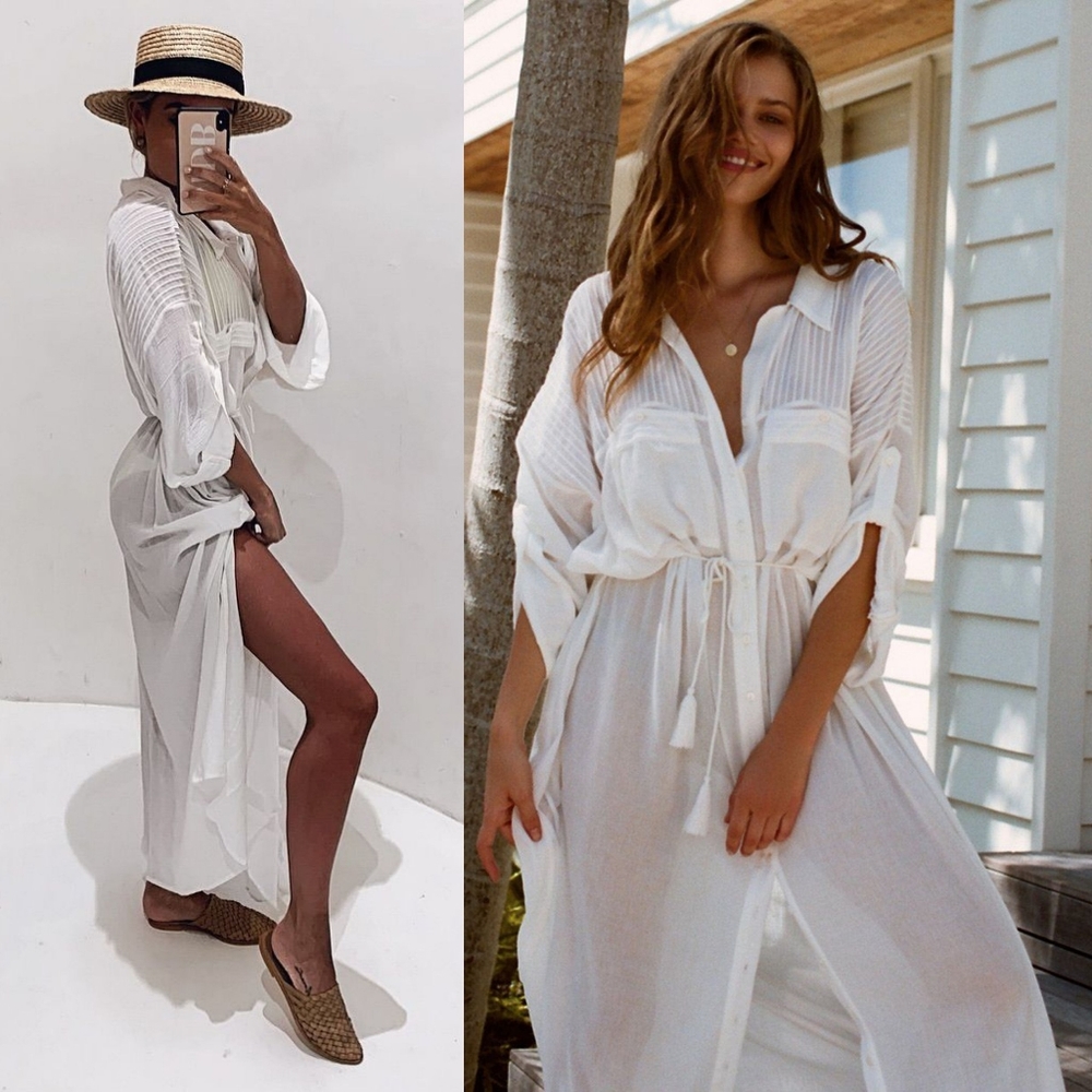 New spell designs linda shirt dress white S/M rare - Picture 7 of 16